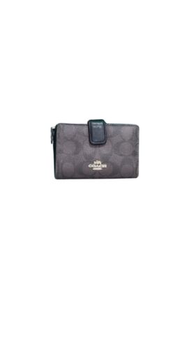 Coach Logo Black And Brown Folding Wallet