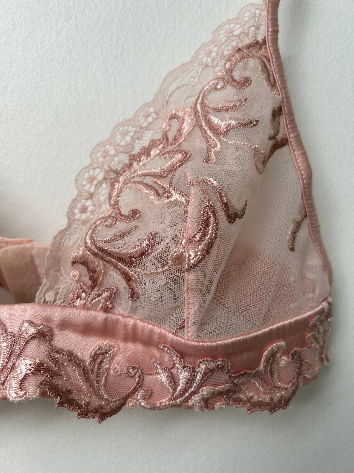 LA PERLA Pink Secret Story Lace Tulle & Silk Sati… - image 3