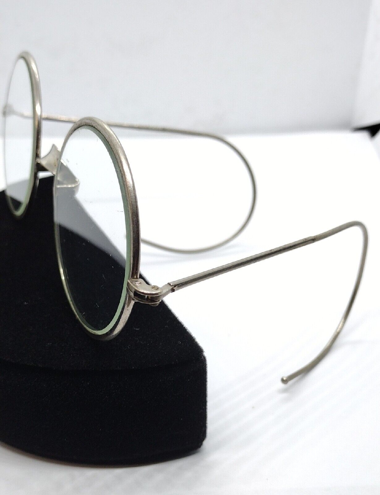 Antique Round Eyeglasses Silvertone Frames Circa … - image 2