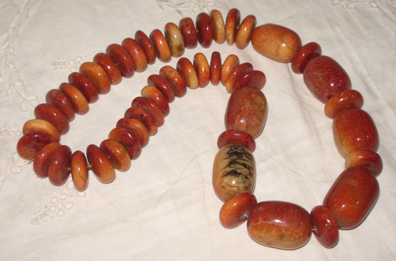 Antique Moroccan Natural Berber Amber Beaded Neck… - image 11