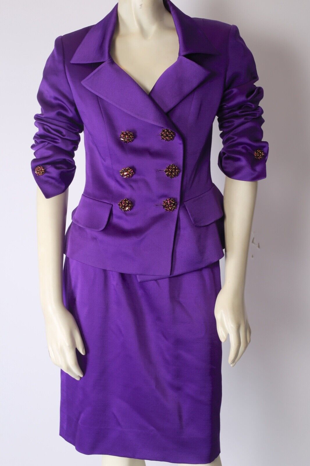 Vintage Jacques Fath Neiman Marcus 1990s Purple S… - image 7