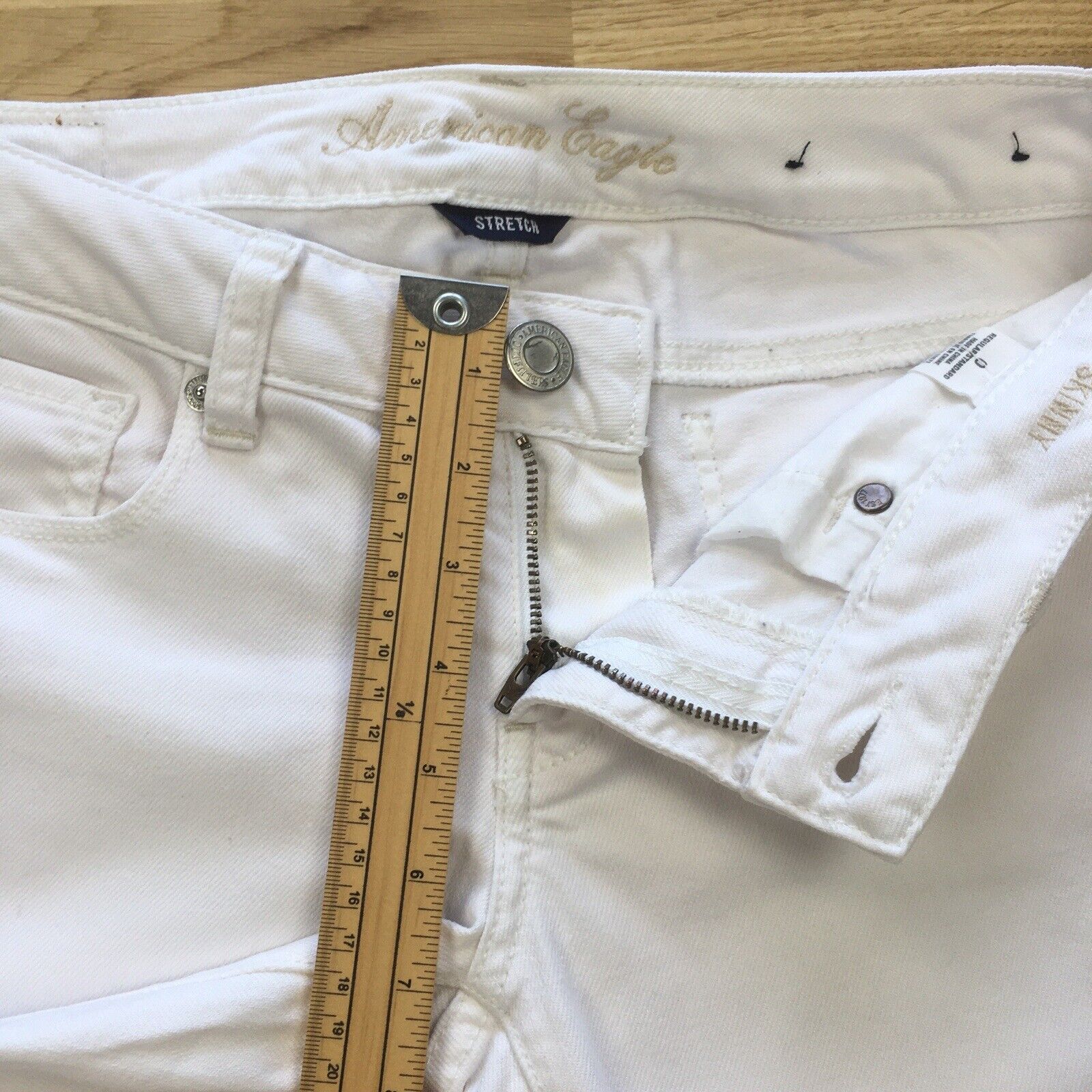 American Eagle Womens Jeans Sz W27 W32 White Low … - image 10