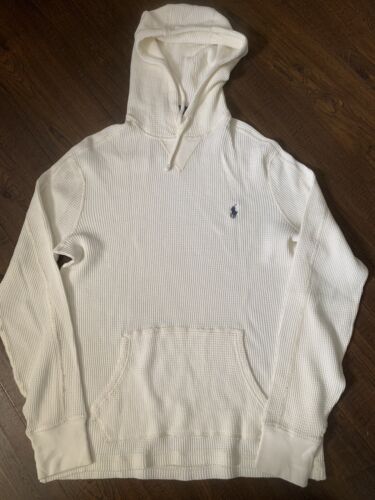 vtg polo ralph lauren mens white hoodie - image 1