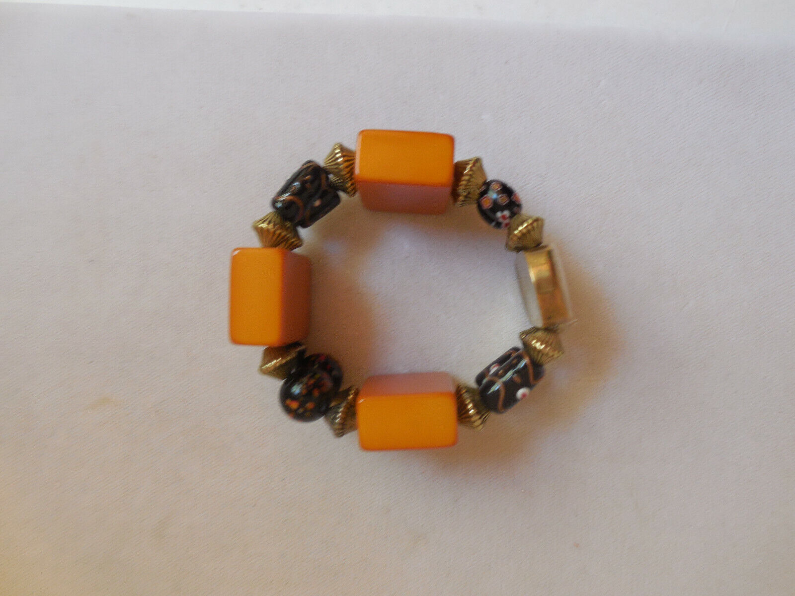 Vintage Bakelite Mahjong Tile Stretch Bracelet - image 7