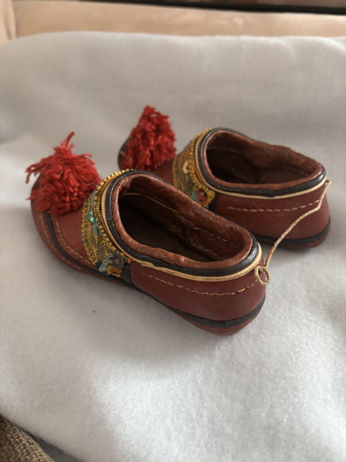 pair of handmade antique greek child’s shoes - image 3