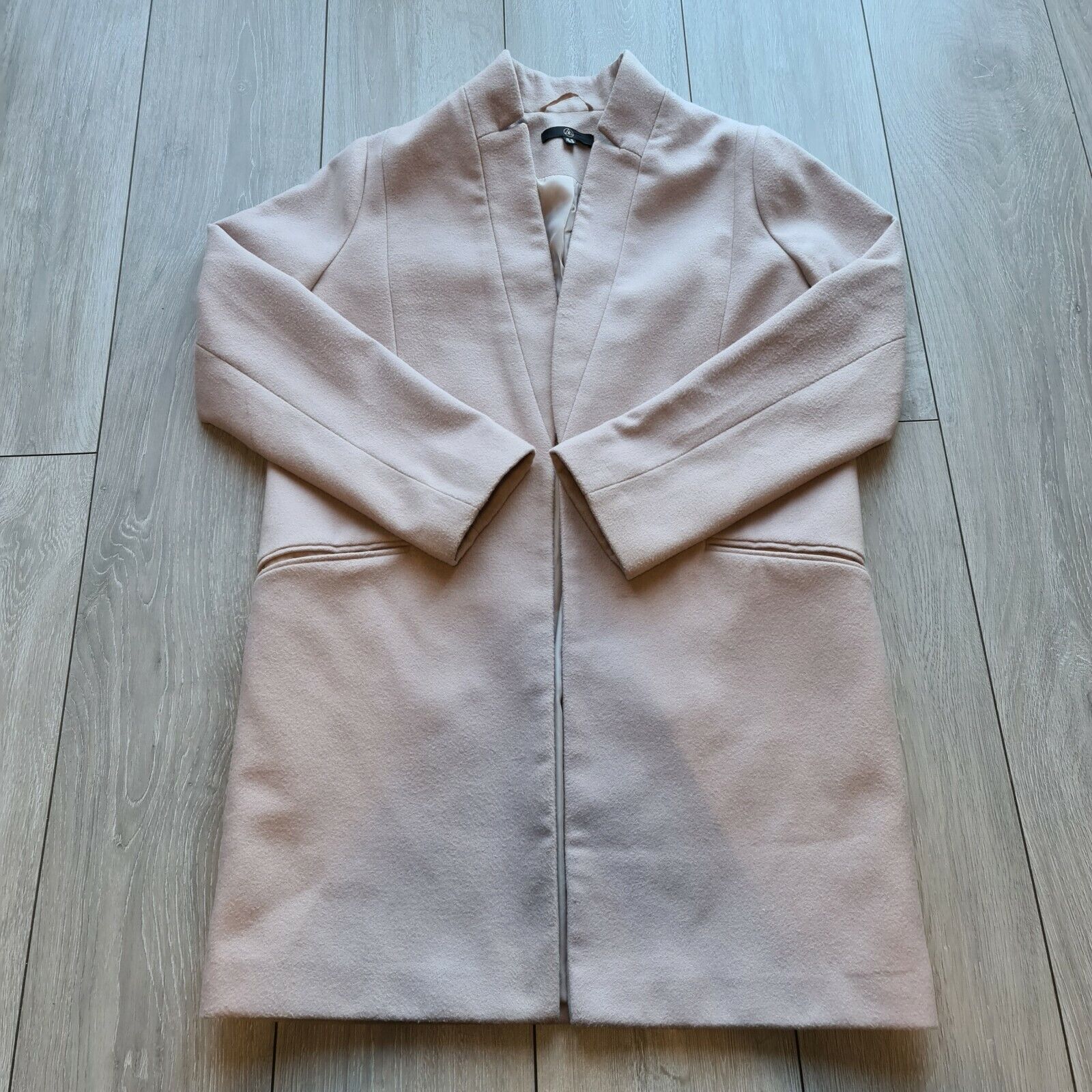 Womens MissGuided Long Blush Day Coat UK 10 Smart… - image 1