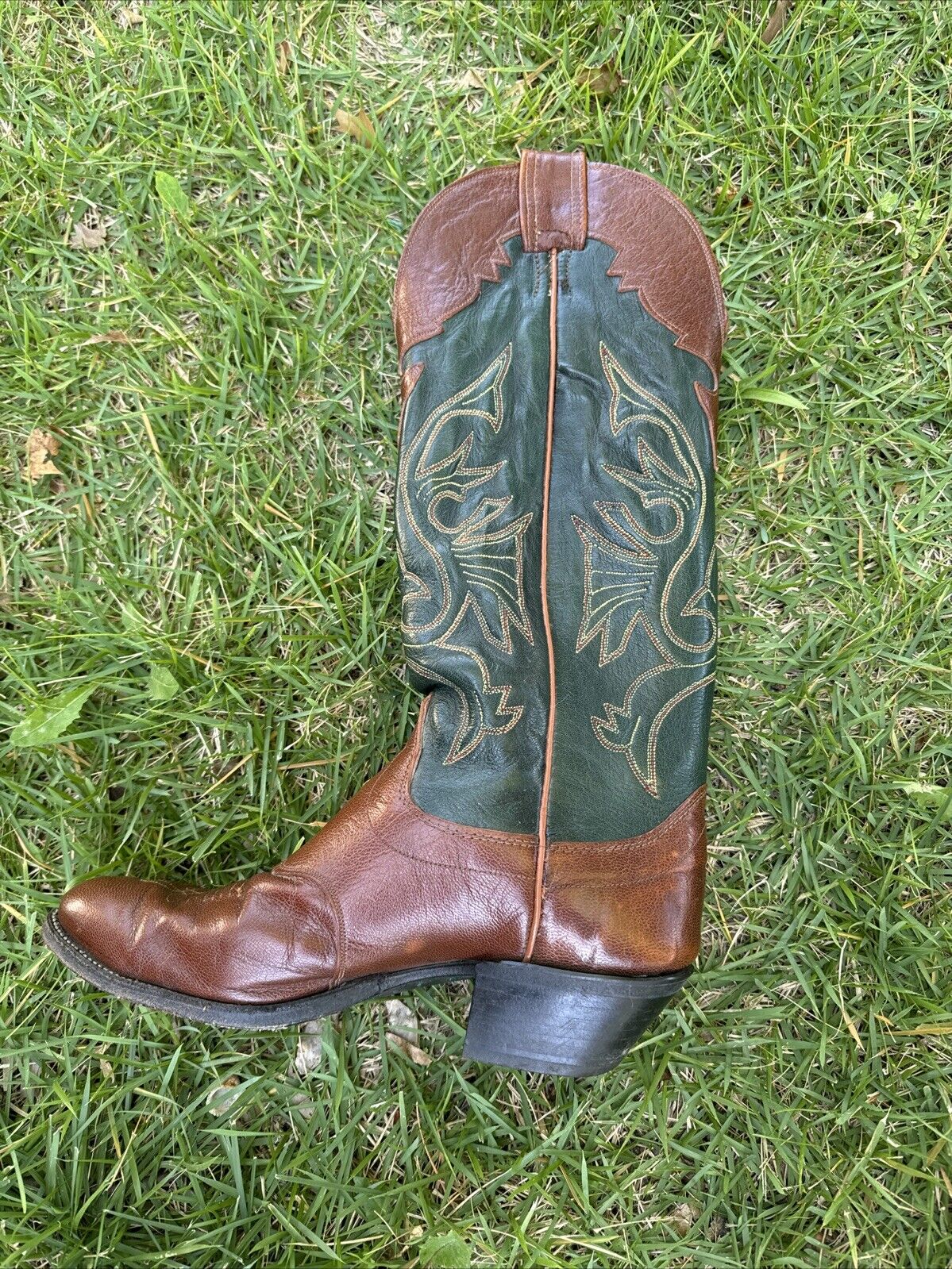 Vintage Olathe Western Cowboy Boots Leather Men’s… - image 6