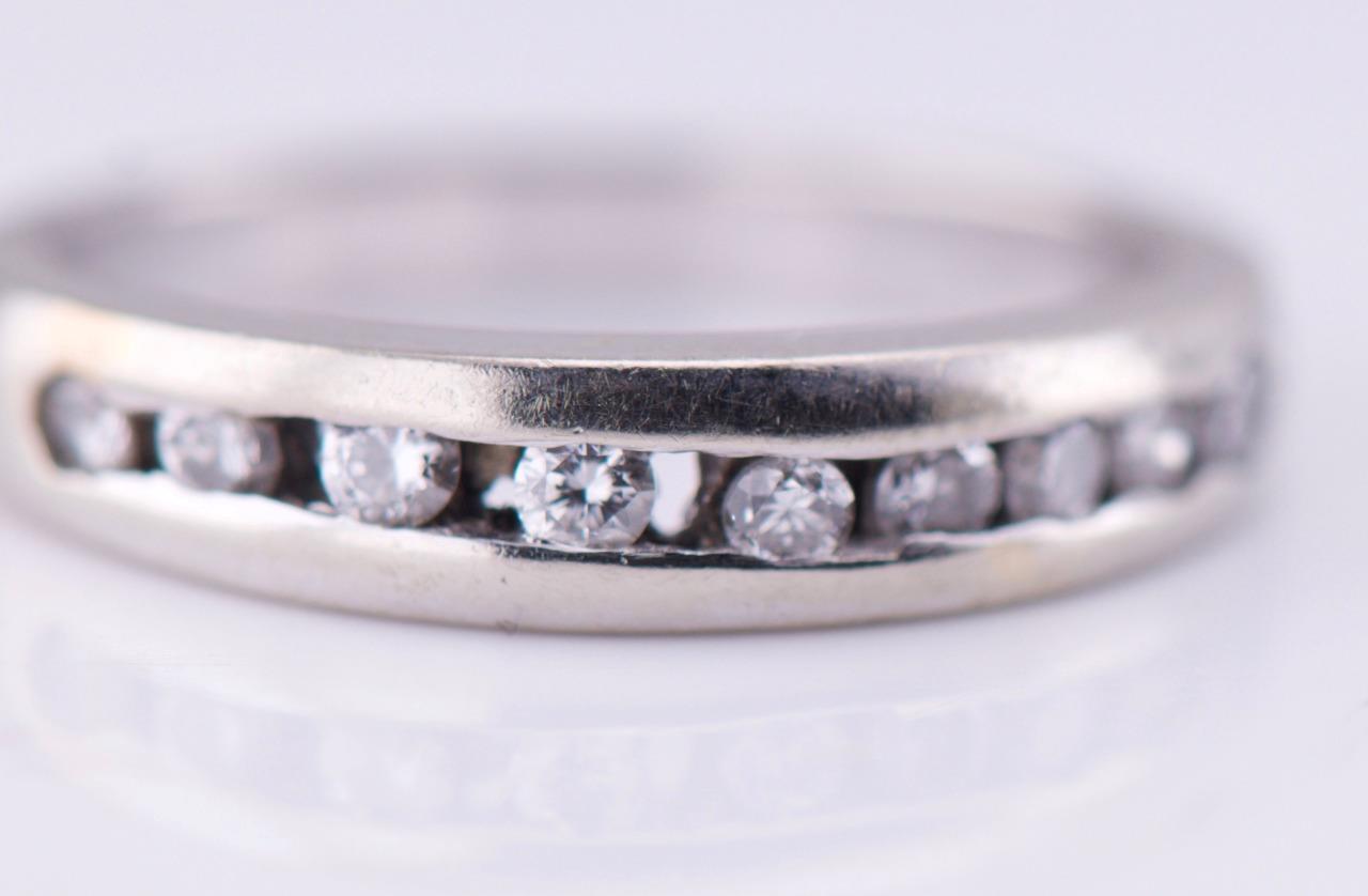 Antique 14k White Gold 0.45ct Diamond Ladies Ring… - image 3