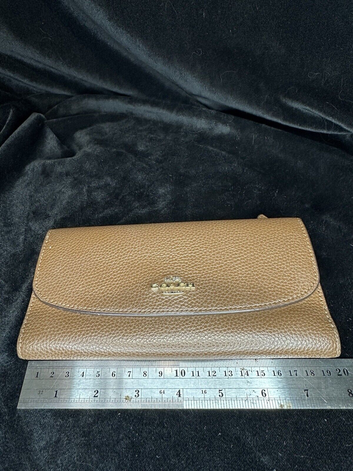 COACH LEATHER POP SLIM ENVELOPE WALLWT/POUCH -- B… - image 1