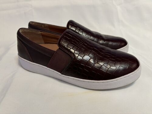 Vionic Demetra Croc Oxblood Burgundy Slip-on Shoe… - image 1