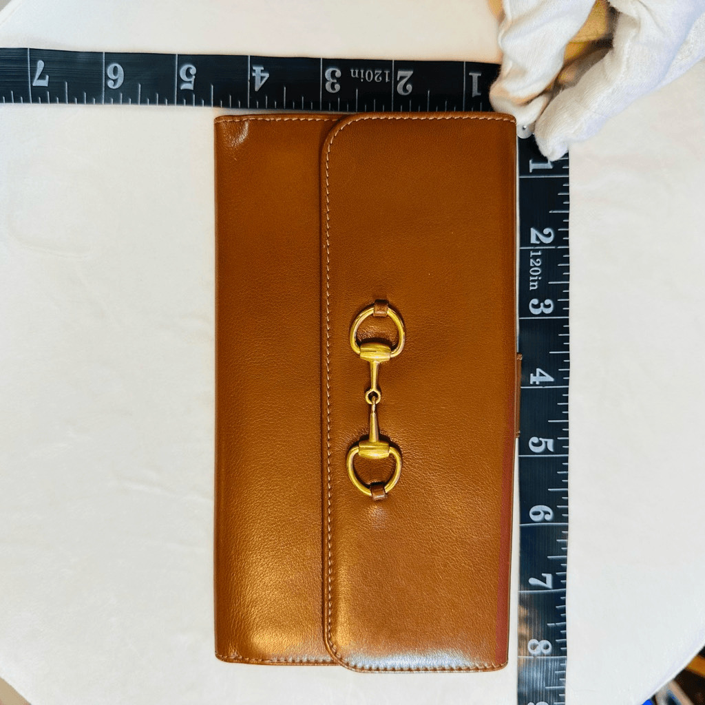 Gucci Vintage Horsebit Long Brown Wallet With Box - image 12