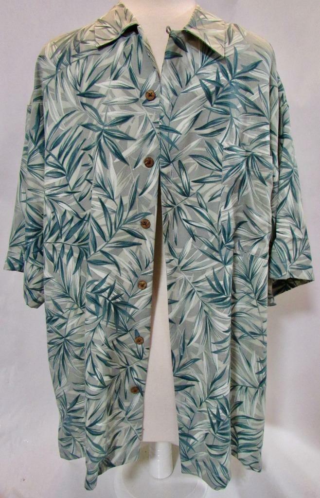 "TOMMY BAHAMA" HAWAIIAN 100% SILK LARGE MEN'S BUT… - image 2