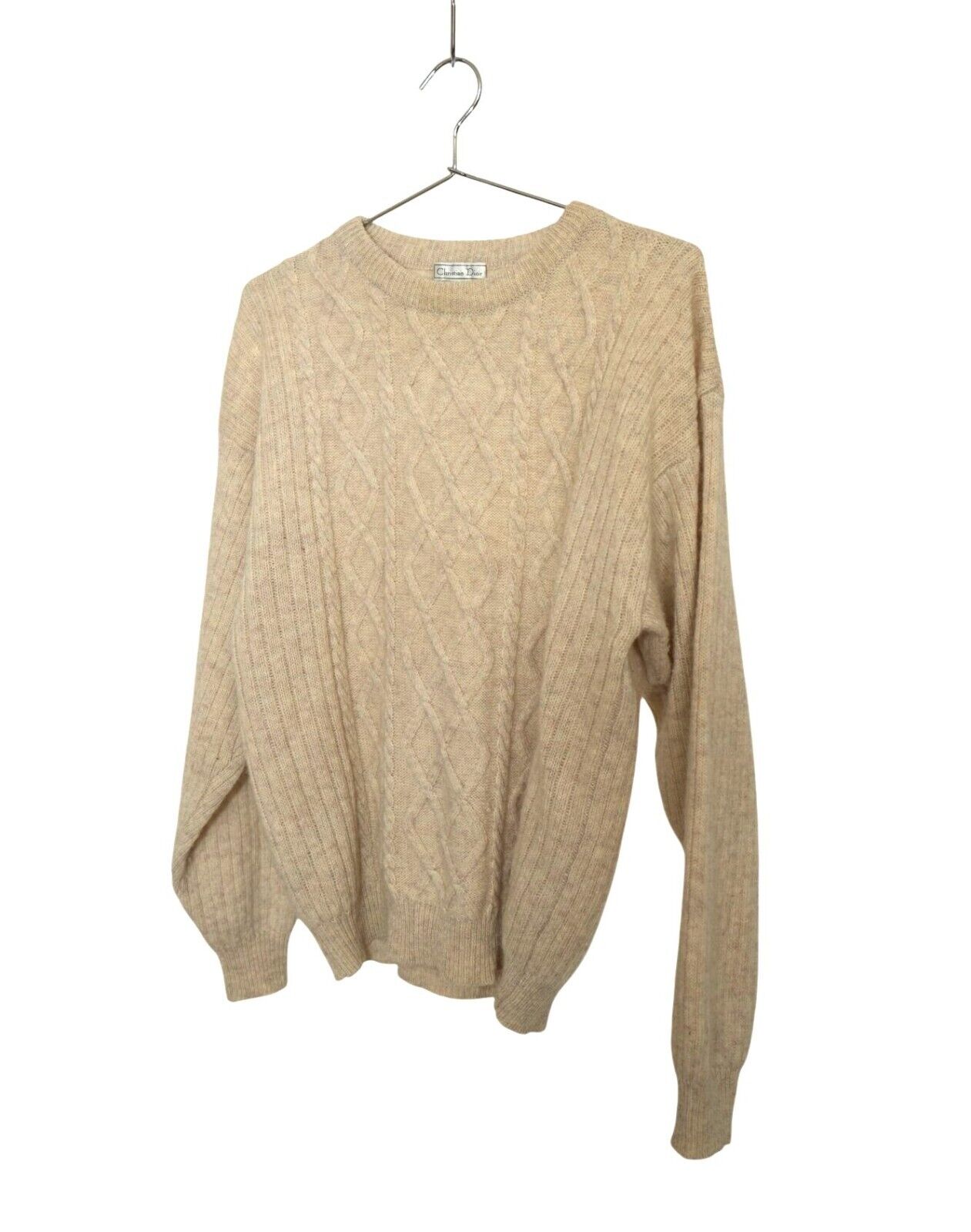 Vintage Christian Dior Cable-knit Pullover Sweate… - image 1