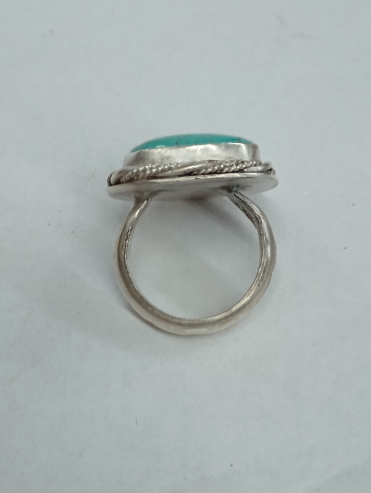 Southwest Sterling Silver & Turquoise Ring - image 4