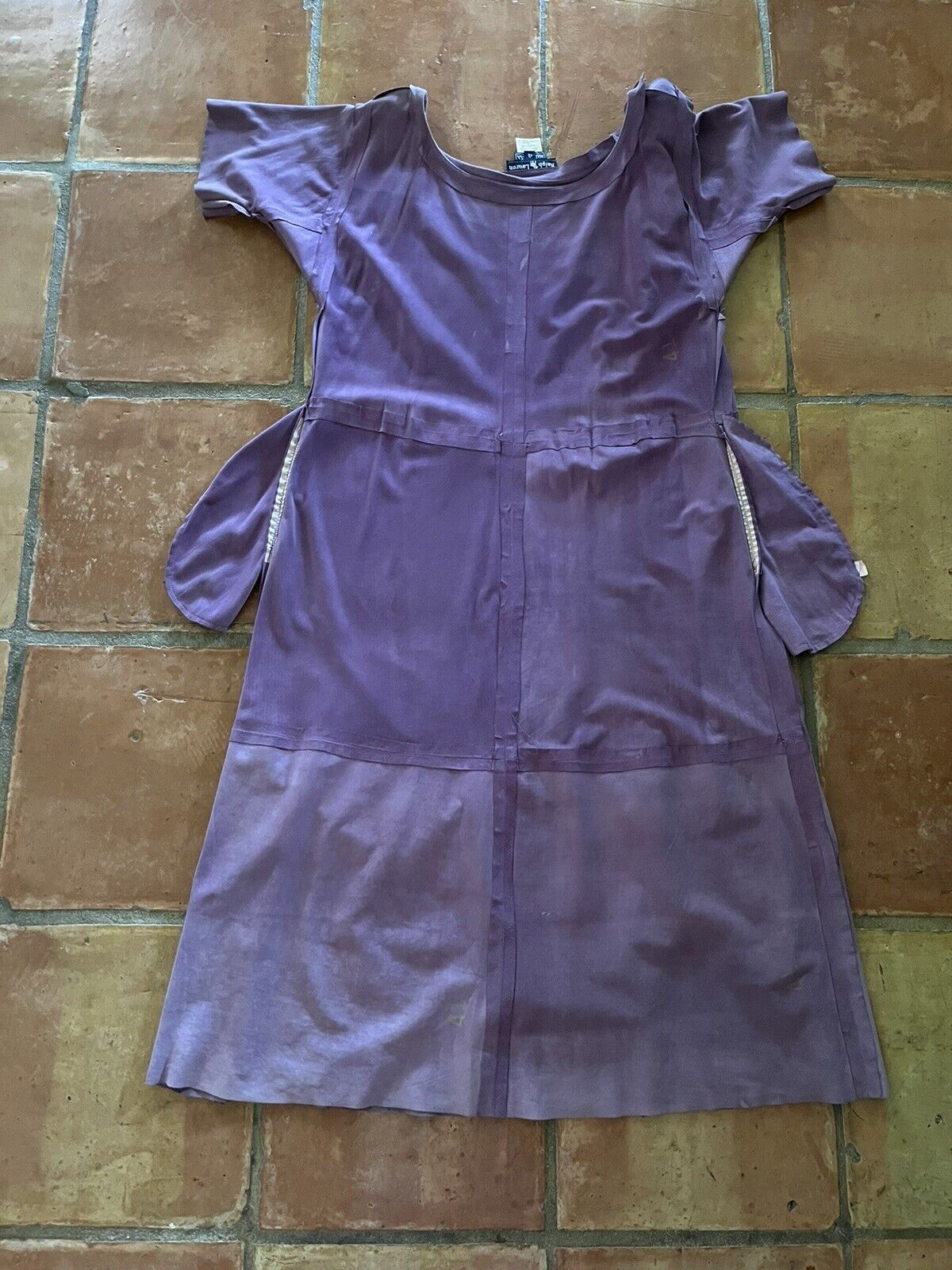 1970s Ralph Lauren Collection Purple Suede Dress … - image 16