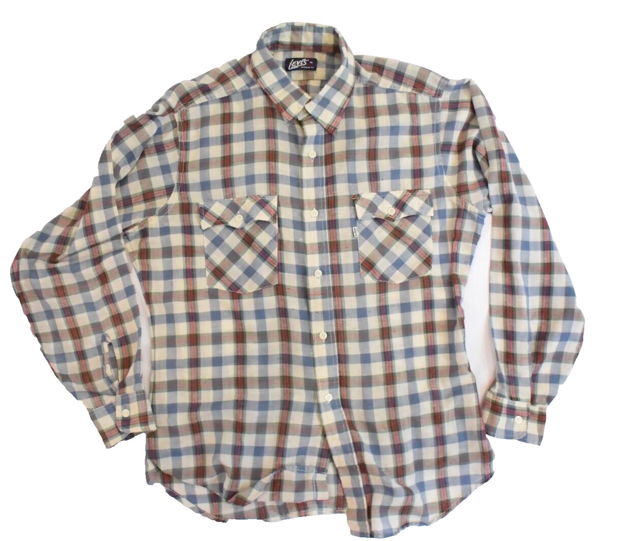 Levi’s Mens Vintage Plaid Button Down Shirt Top 1… - image 1