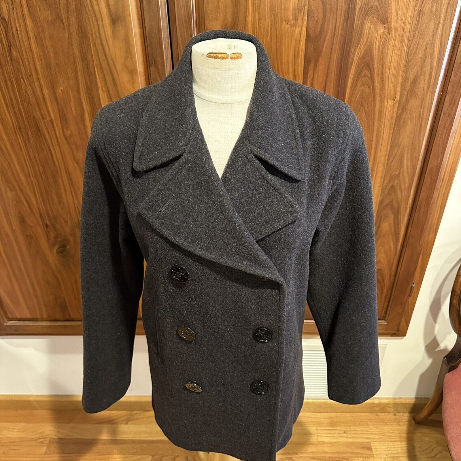 J Percy  Wool Coat Winter Peacoat Style Quality V… - image 3