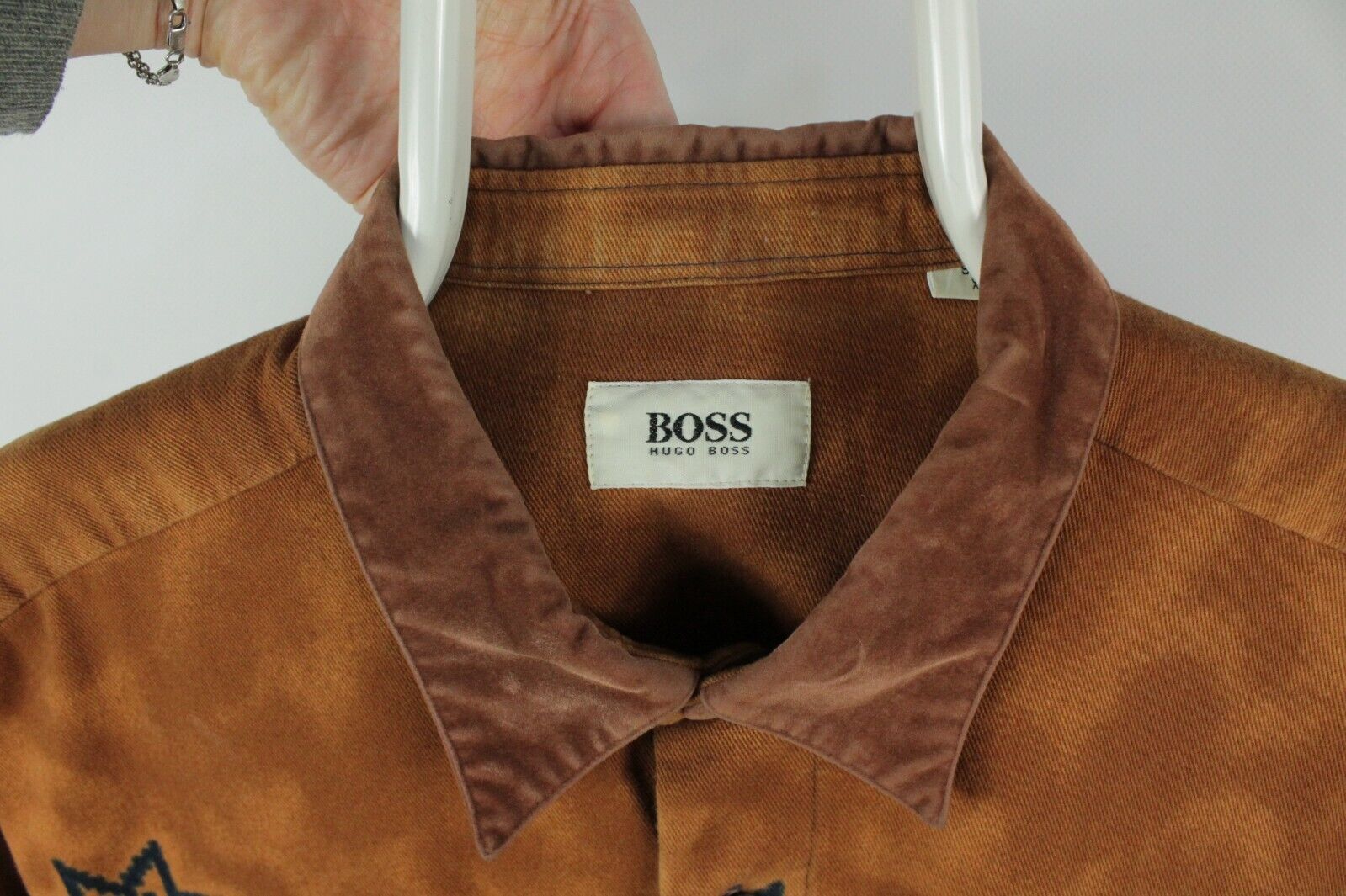 RARE VTG Hugo Boss Flannel Snowflake Pattern Foll… - image 3