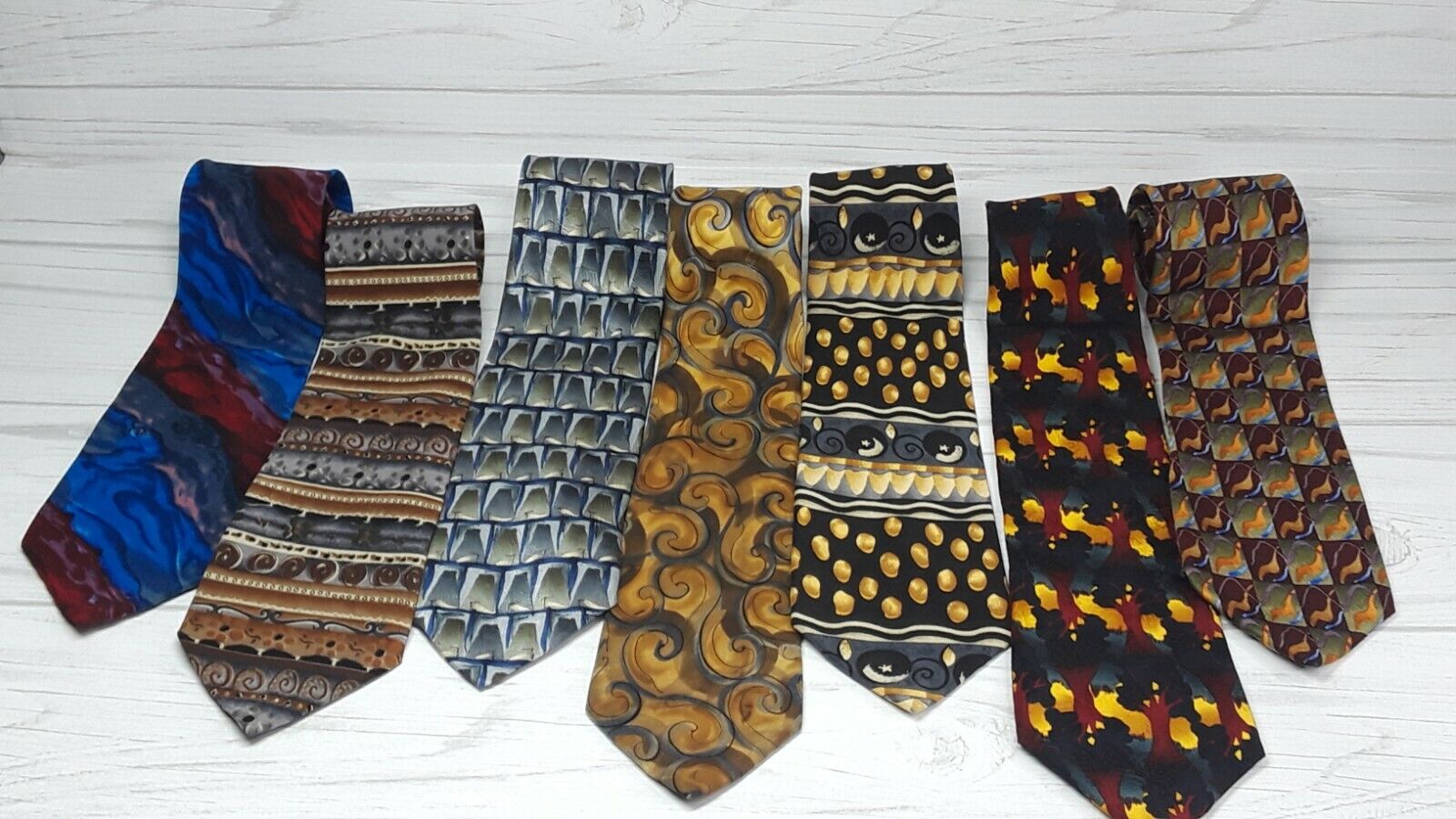 Lot 7 Jerry Garcia Silk Ties - image 1