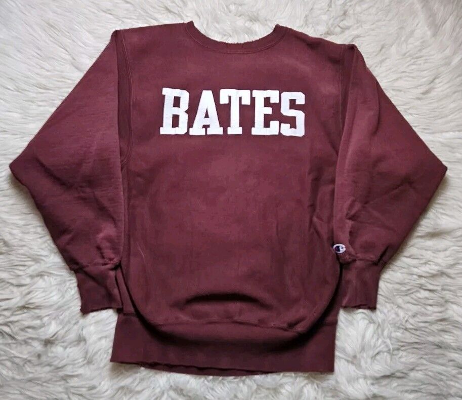 VTG 90's Champion Reverse Weave Bates College Cre… - image 1