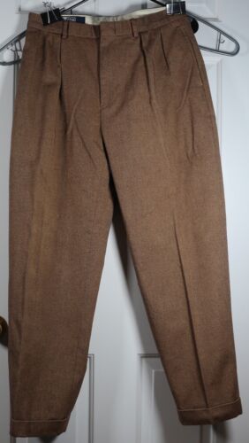 Vtg Polo Ralph Lauren 80% Wool Cuffed Pants Trouse