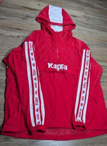 Mens Vintage 1992 Kappa Windbreaker, red, sz med - image 1