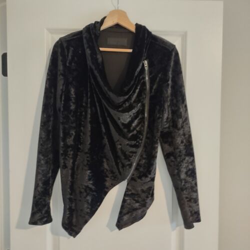 Blank NYC Crushed Velvet Asymmetric Zip Moto Jack… - image 1