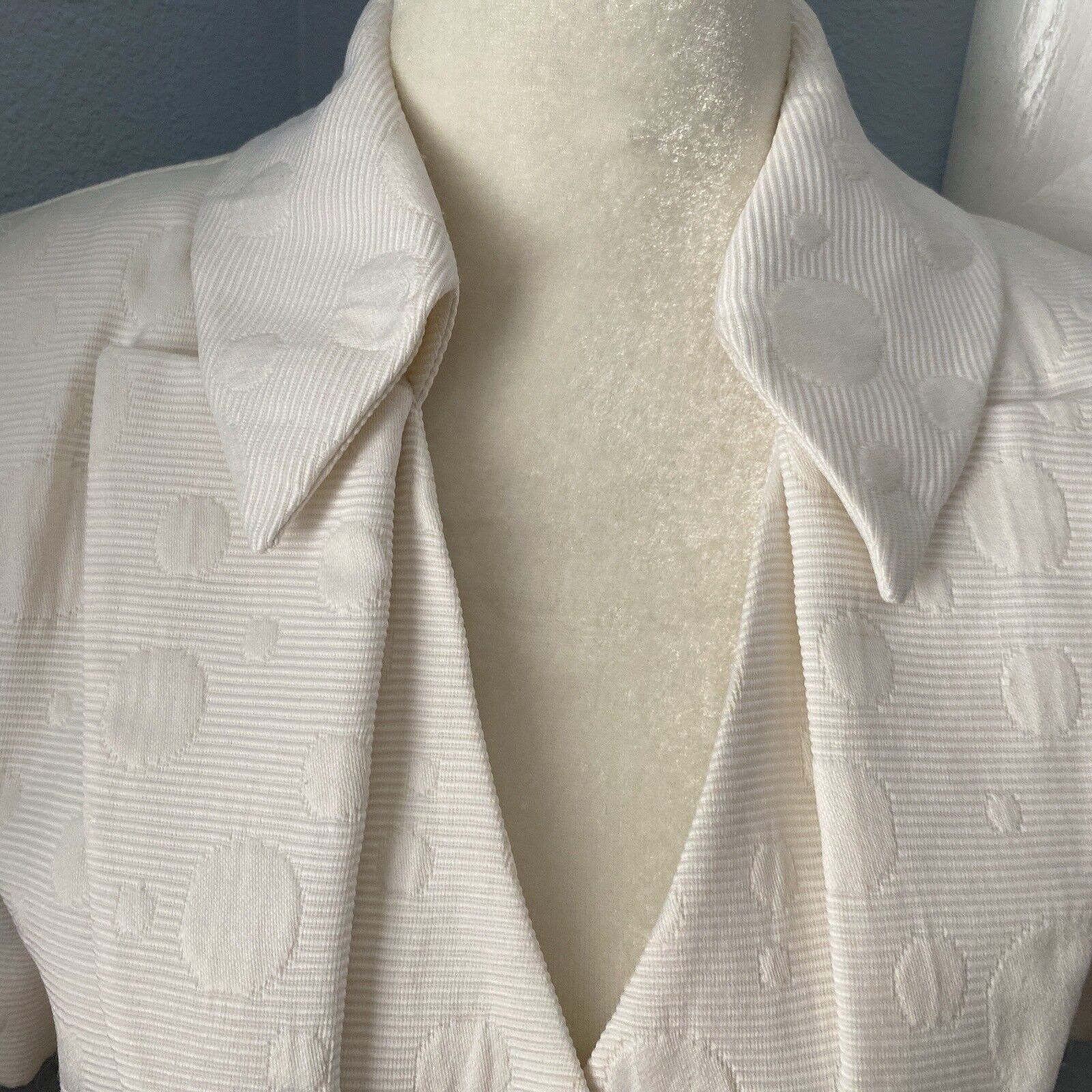 MAX NUGUS Haute Couture Blazer Jacket Sz XS S Whi… - image 4