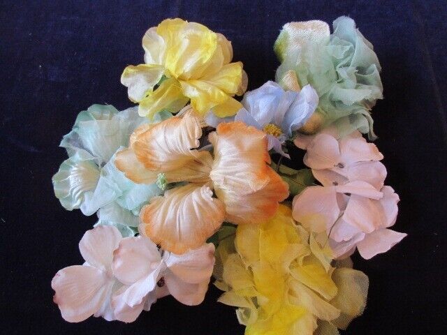 Vintage Millinery Flower Collection Yellow Green … - image 1