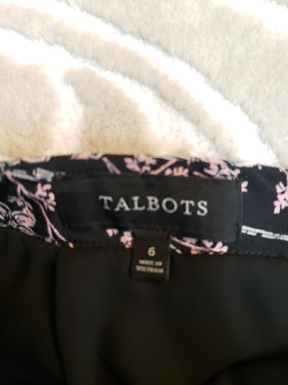 Talbots Toile Floral Pleated Midi Skirt Size 6 Bl… - image 4