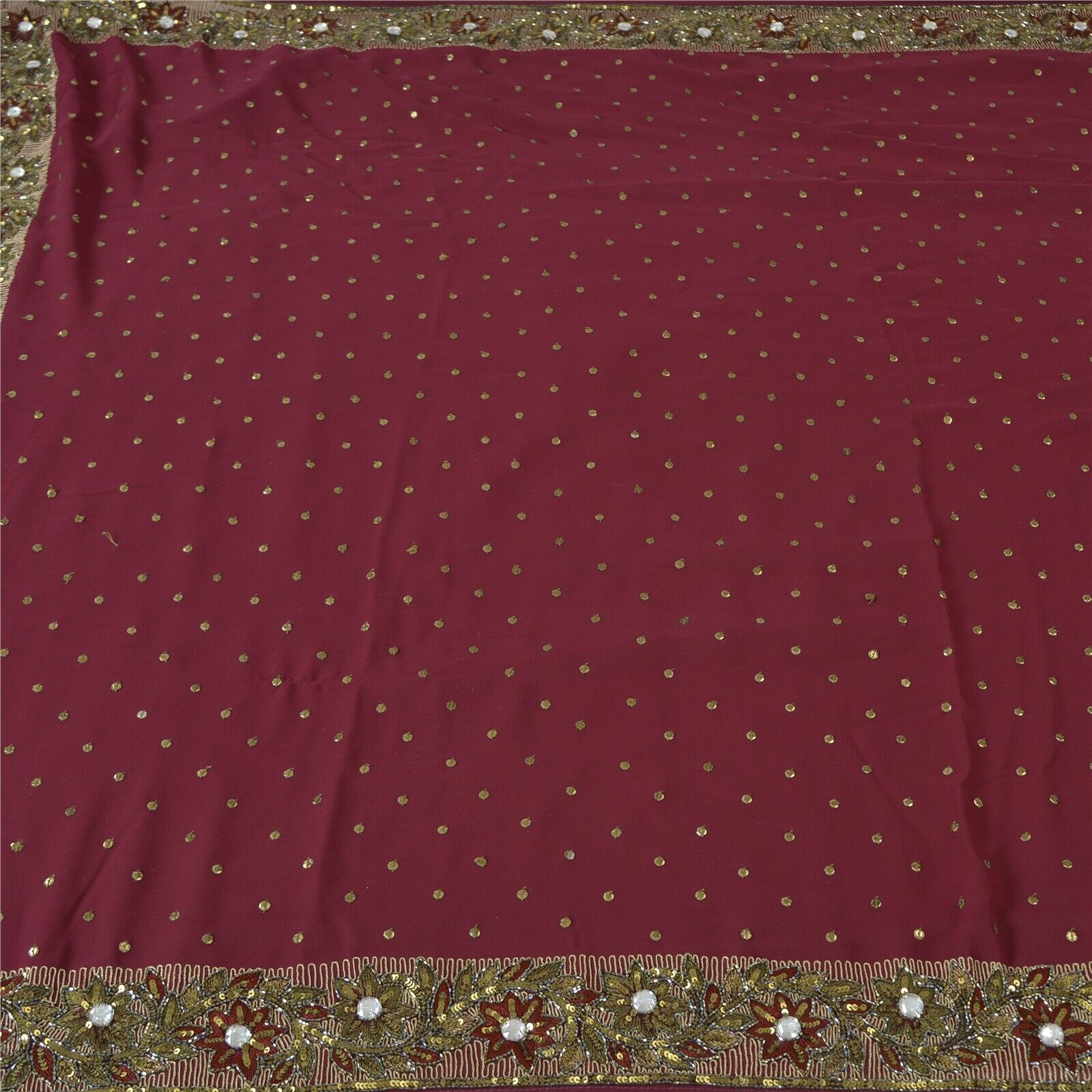 Sanskriti Vintage Purple Indian Sari Georgette Ha… - image 8