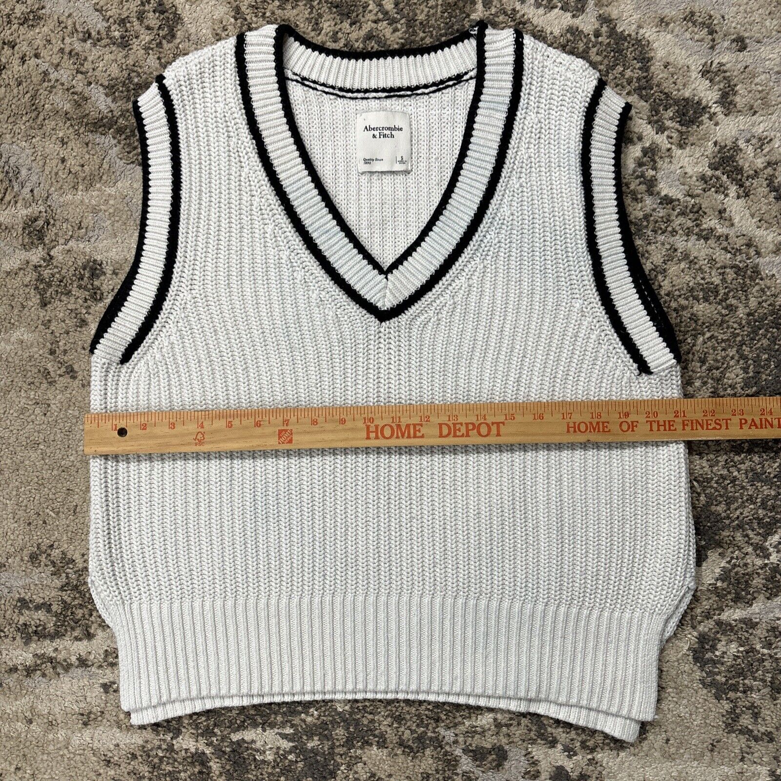 Abercrombie Fitch Sweater Mens Small White Oversi… - image 4