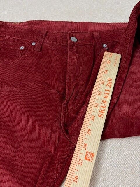 Levi's 512 Corduroy Jeans Men's Red Size 33X30 EUC - image 8