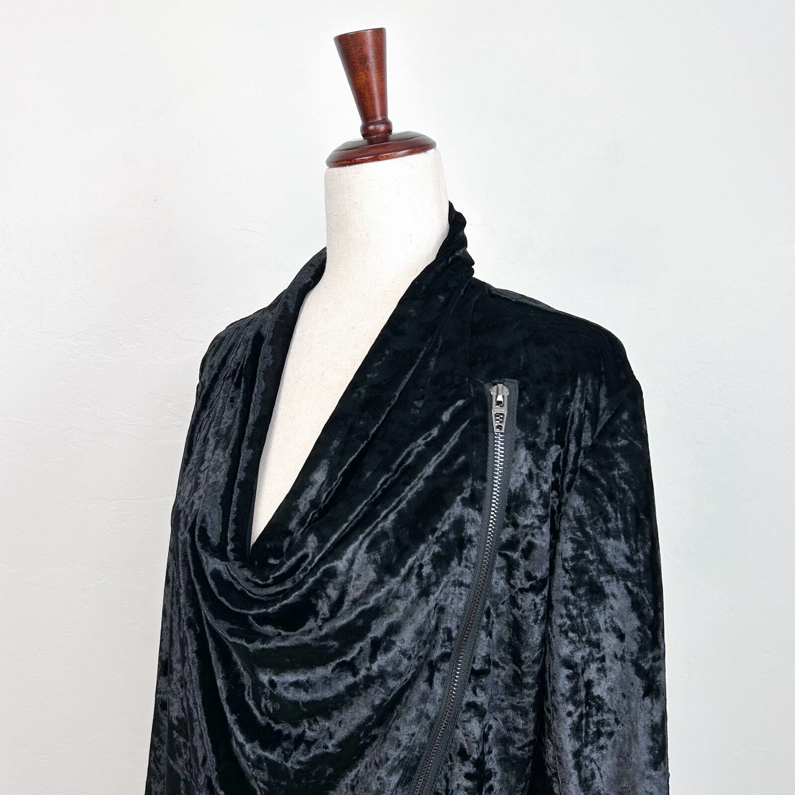 Anthropologie Blank NYC Moto Cowl Velvet Jacket - image 2