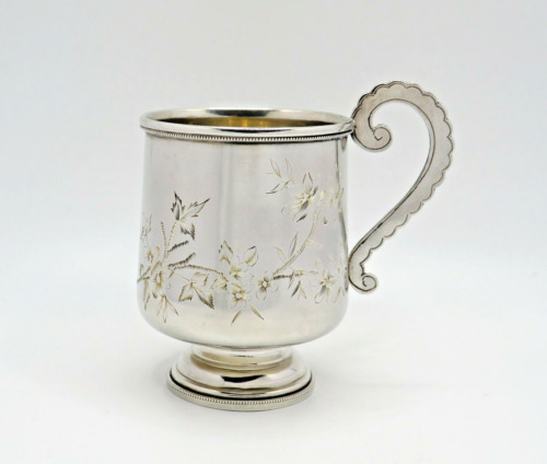 Fine Quality Antique Late 19th Century Russian Solid Silver Mug Fully ...