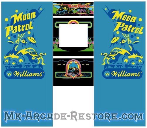 Moon Patrol Side Art Arcade Cabinet Kit Artwork Graphics Decals Print ...