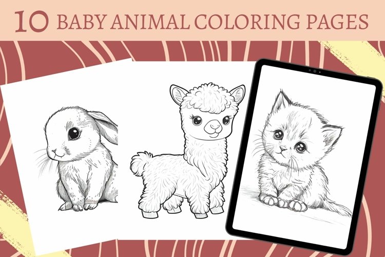 baby animals cartoon coloring pages