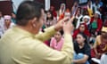 Soman Rai preaches his anti-abortion message to women at a church in Nepal.