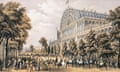 A lithograph of the Crystal Palace in Hyde Park, London, in 1851.