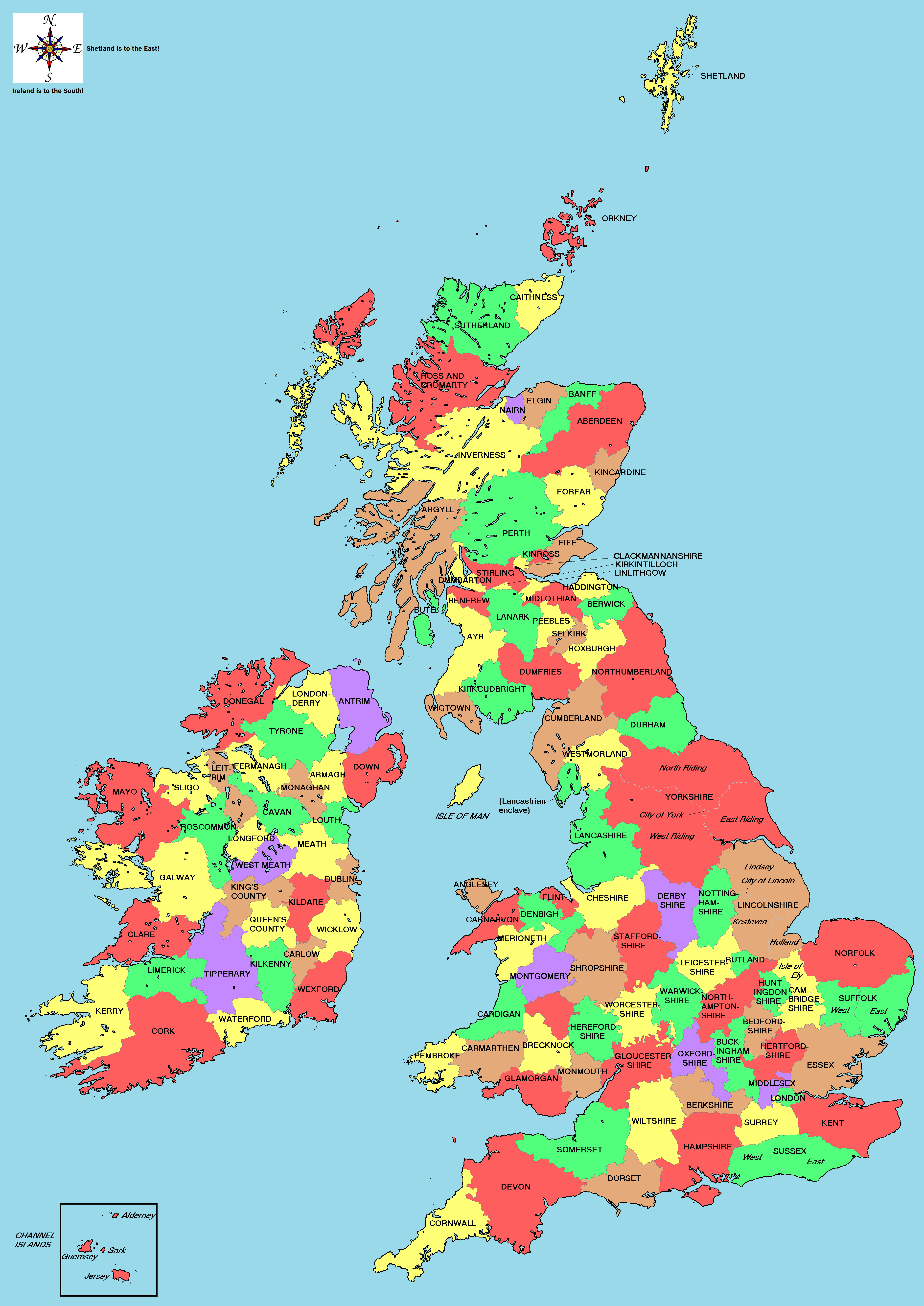 Map Of Uk Shires And Counties - Vanya Jeanelle