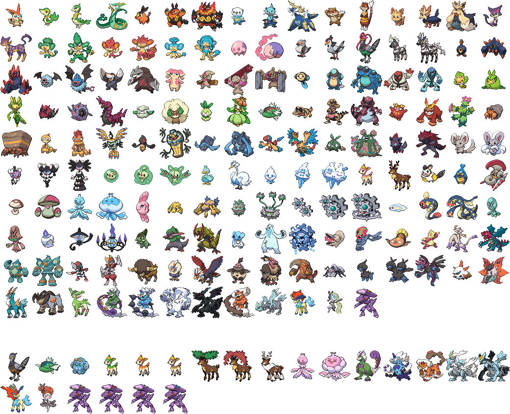 Pokemon gen 6 gba sprite sheet - boomundo