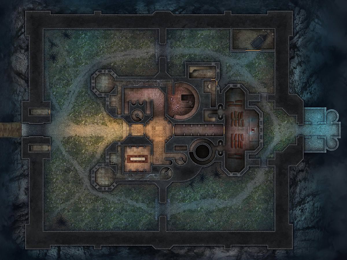 Castle Ravenloft Realistic Maps Dungeon Masters Guild Dungeon Masters Guild