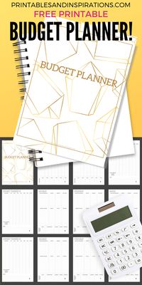 Free Printable Budget Planner Worksheets - 20 pages for your budget binder or bullet journal. #bulletjournal #freeprintable #billstracker #expensetracker #budgettracker #budgetplanner #diyplanner #printablesandinspirations