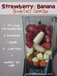 Strawberry Banana Breakfast Smoothie Recipe - Dairy Free & Gluten Free