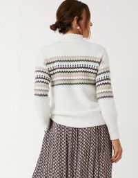 Ivory Mabel Fair Isle Jumper, Knitwear | FatFace.com