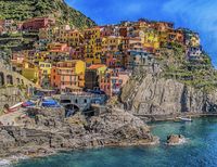 29Manarola, Italy; high level of significance and integrity: buildings reflect ingenuity and collective efforts of innovative citizens.