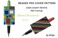 Colorfu Shreds Beaded Pen Cover Pattern Bead Pen Wraps