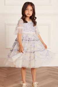 Sweetheart Lace Kids Dress – Blue | Needle & Thread