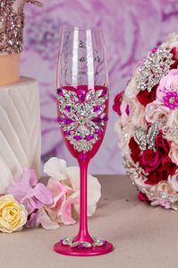 Celebrate in style with our hot pink quinceañera champagne glass. Perfect for toasting on your special day, this elegant glass adds a touch of vibrant color and sophistication to any quinceañera event. hot pink quinceañera glass, quinceañera champagne glass, pink celebration glass, elegant quinceañera accessory, hot pink toast glass, quinceañera party supplies, vibrant champagne glass, quinceañera toast, special occasion glass, pink party glass