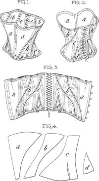 Corset pattern  4 pieces